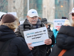 Румъния - Букурещ - синдикати в културата - протест