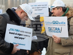 Румъния - Букурещ - синдикати в културата - протест