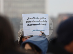 Румъния - Букурещ - синдикати в културата - протест