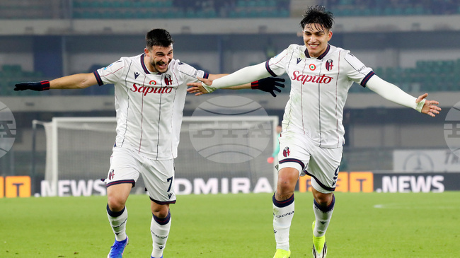 Болоня прекъсна негативна серия с успех при гостуването на Верона в отложен мач от Серия А