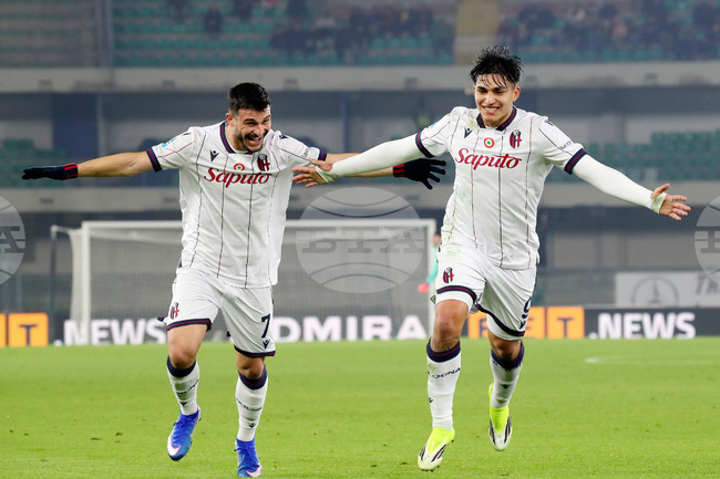 Болоня прекъсна негативна серия с успех при гостуването на Верона в отложен мач от Серия А