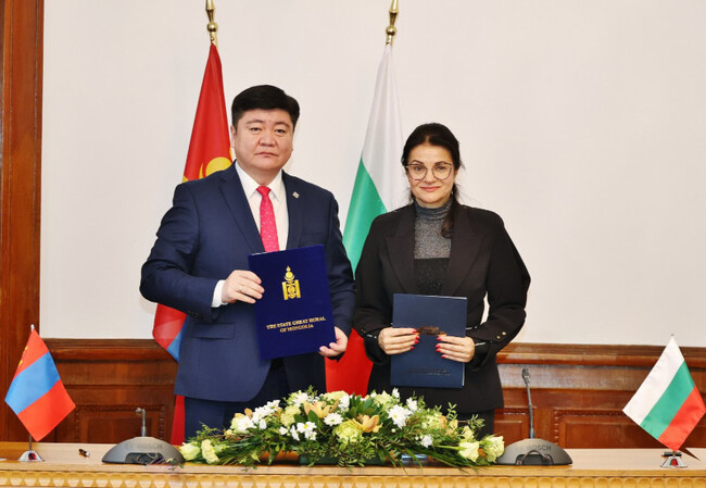 Меморандум за сътрудничество подписаха Групата за приятелство България – Монголия в Народното събрание и парламентарната група Монголия – България във Великия държавен хурал на Монголия