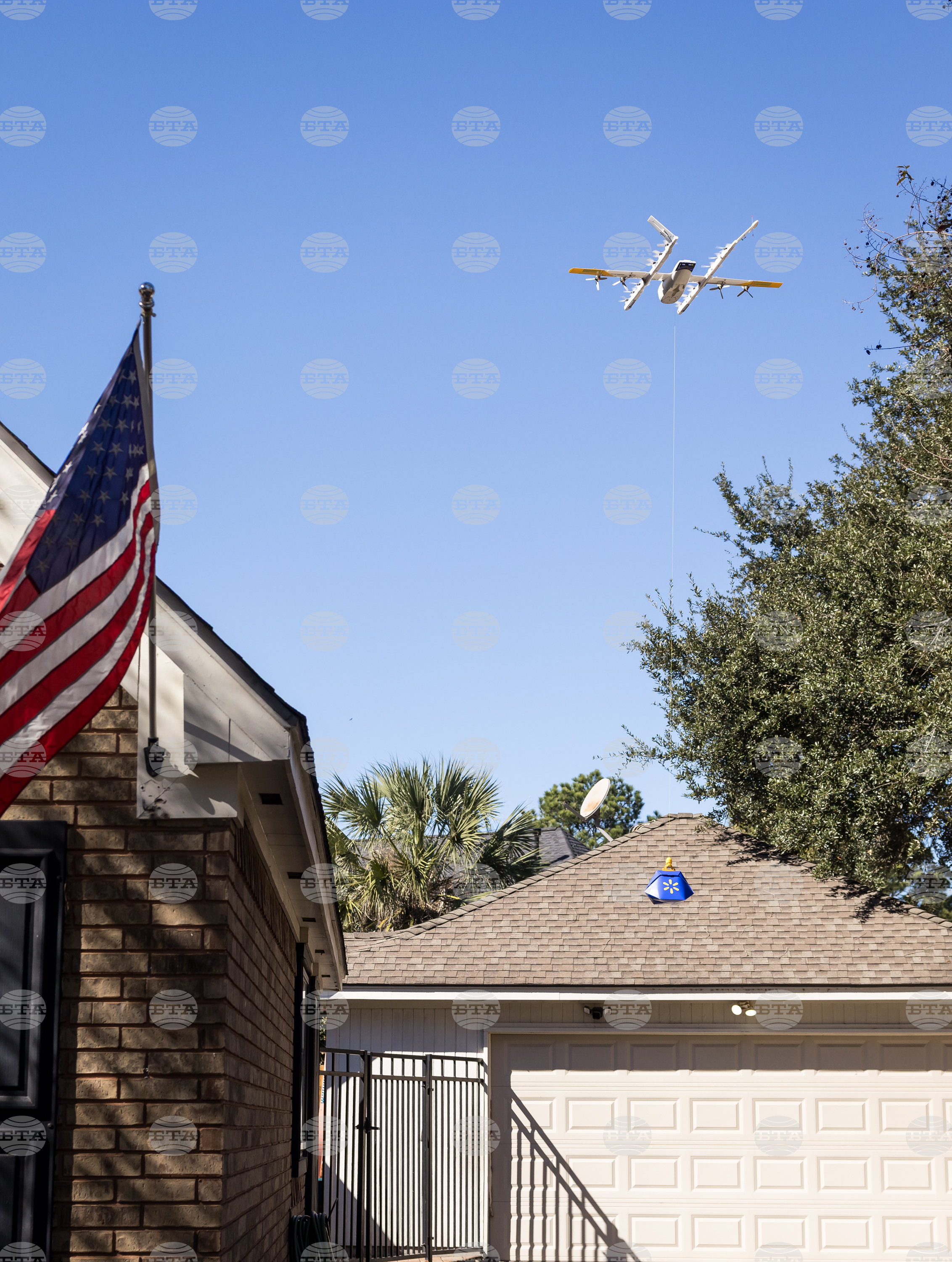 Wing and Walmart Drone Delivery Launch in Houston