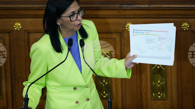 Временният президент на Венецуела Делси Родригес представи предложение за реформа в петролната промишленост в речта си за състоянието на нацията