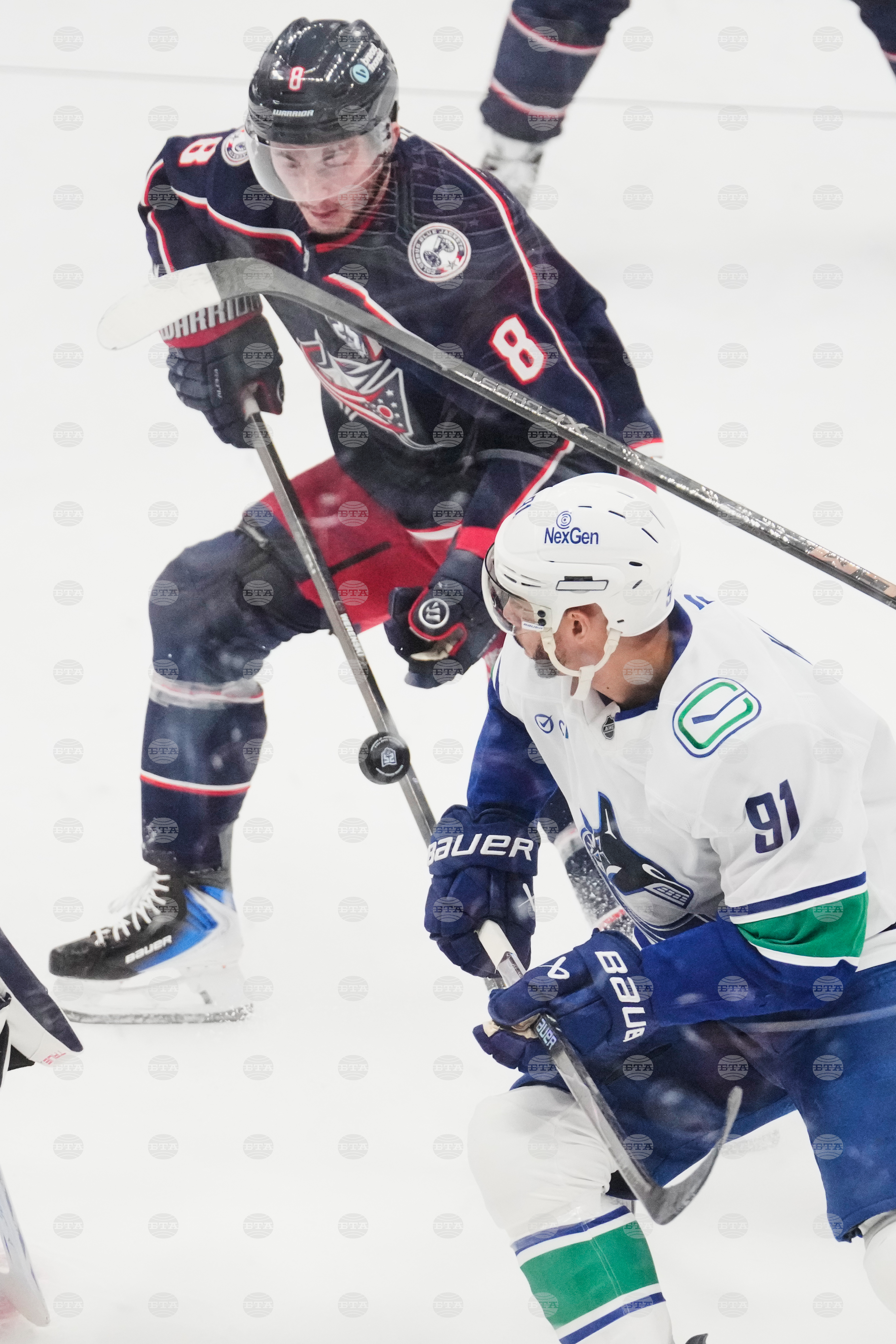 Canucks Blue Jackets Hockey