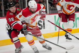 Flames Blackhawks Hockey