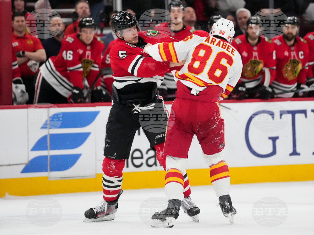 Flames Blackhawks Hockey