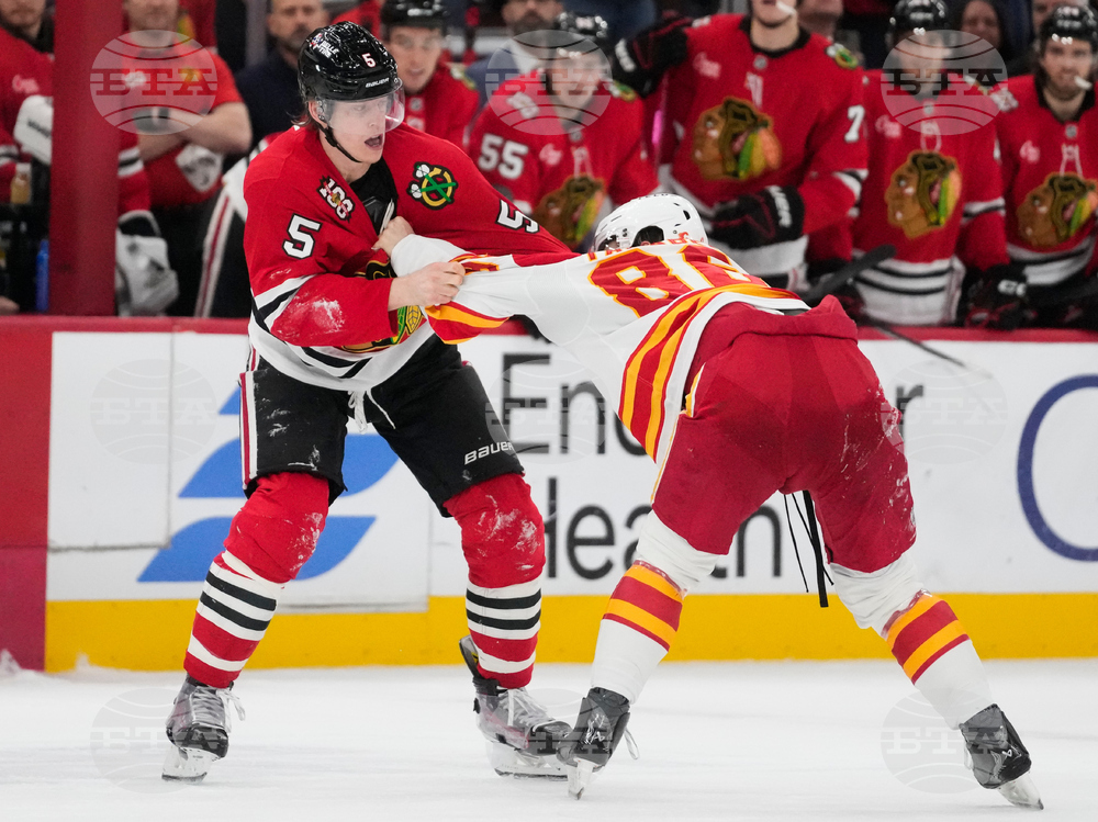 Flames Blackhawks Hockey