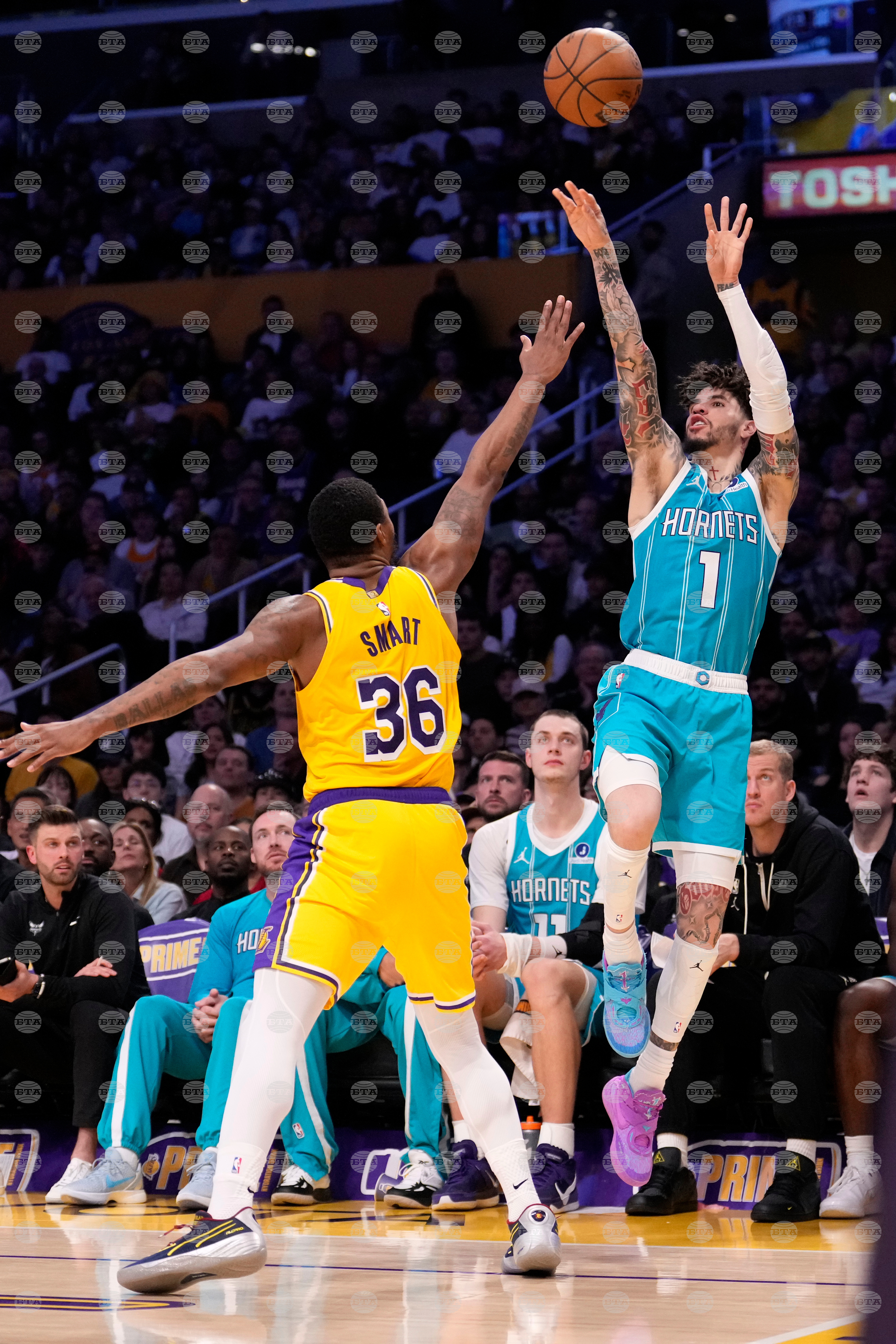 Hornets Lakers Basketball