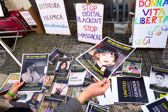 Italy Iran Protest