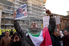 Italy Iran Protest