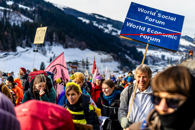 Switzerland World Economic Forum Protest