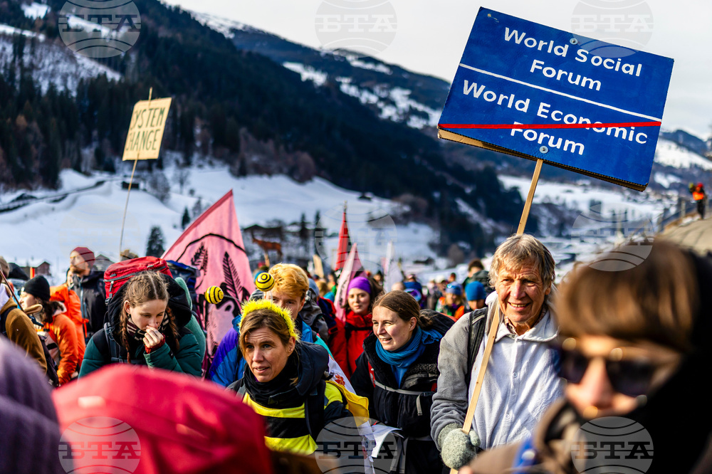 Switzerland World Economic Forum Protest