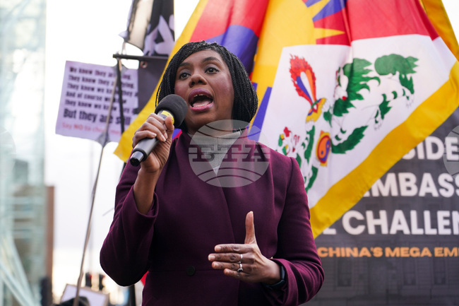 Britain China Embassy Protest