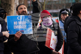 Britain China Embassy Protest