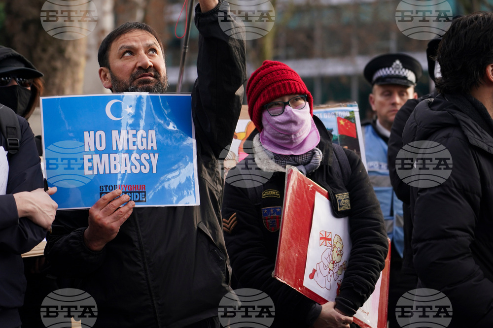 Britain China Embassy Protest