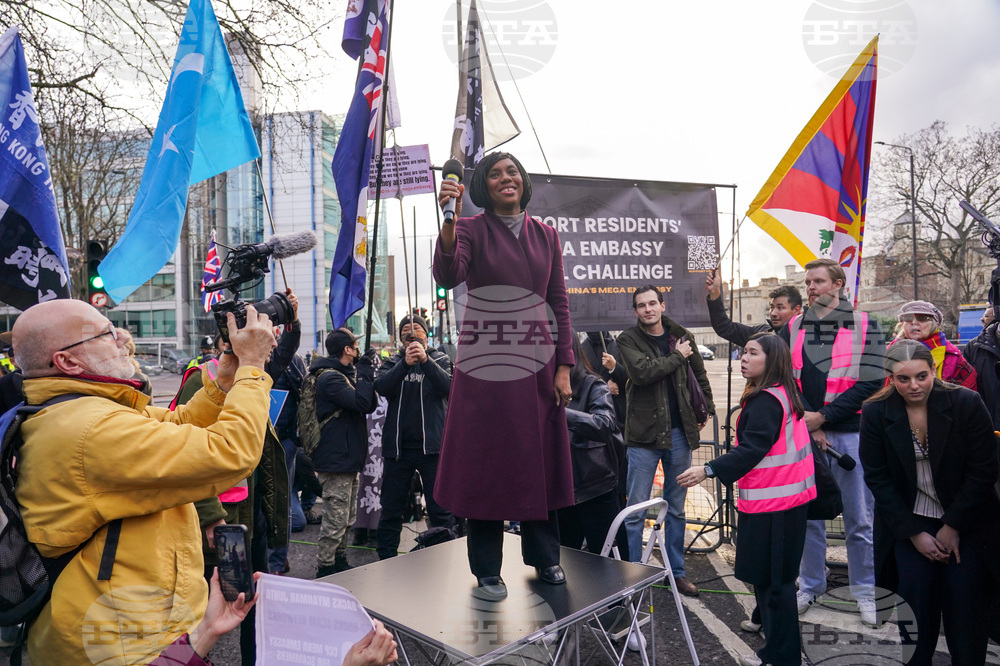 Britain China Embassy Protest