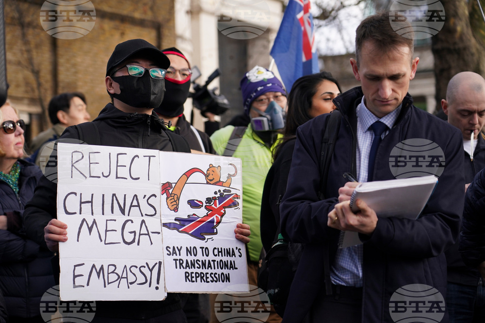 Britain China Embassy Protest