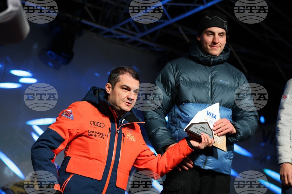 Банско - Световна купа по алпийски сноуборд - награждаване - мъже