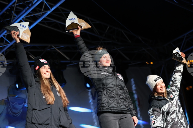 Банско - Световна купа по алпийски сноуборд - награждаване - жени