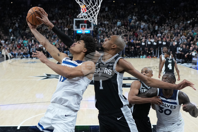 APTOPIX Timberwolves Spurs Basketball