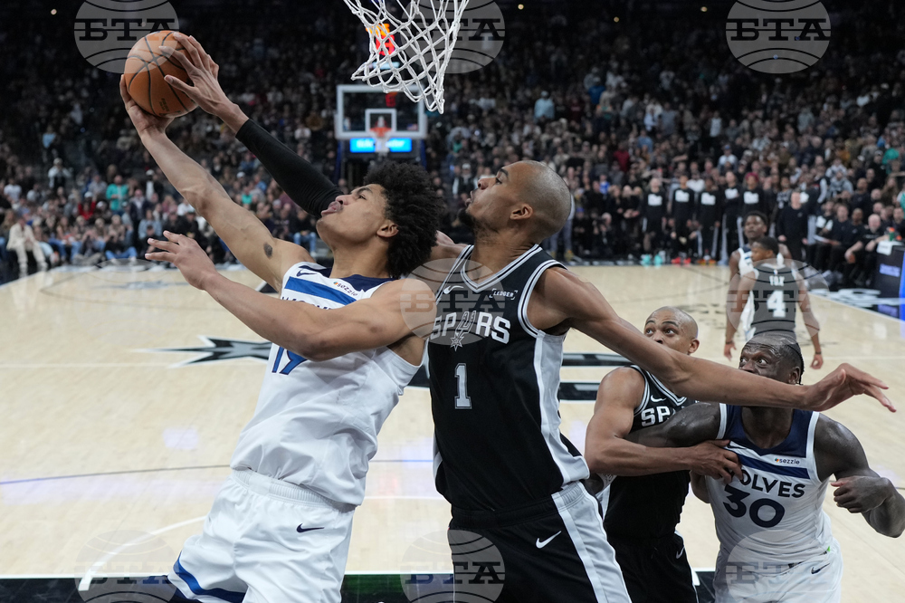 APTOPIX Timberwolves Spurs Basketball