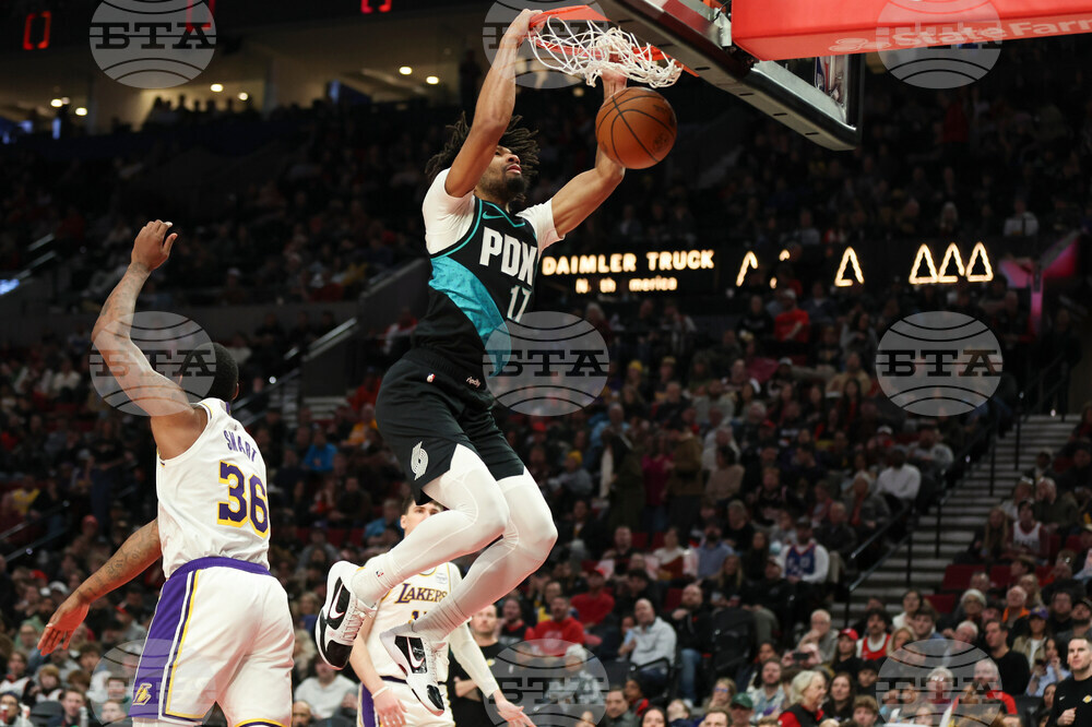 Lakers Trail Blazers Basketball