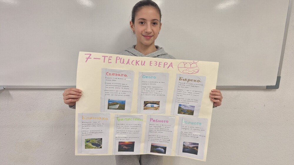 Проекти по география изработваха и представяха петокласници от училище „Паисий Хилендарски“ в Памплона, Испания