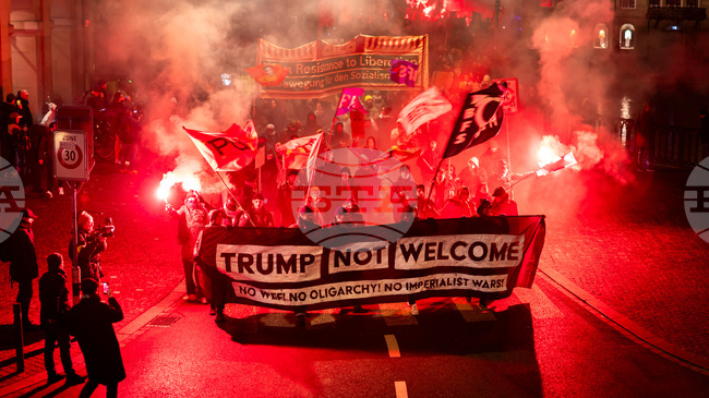 Протестиращи в Цюрих обявиха, че Тръмп "не е добре дошъл" в Швейцария