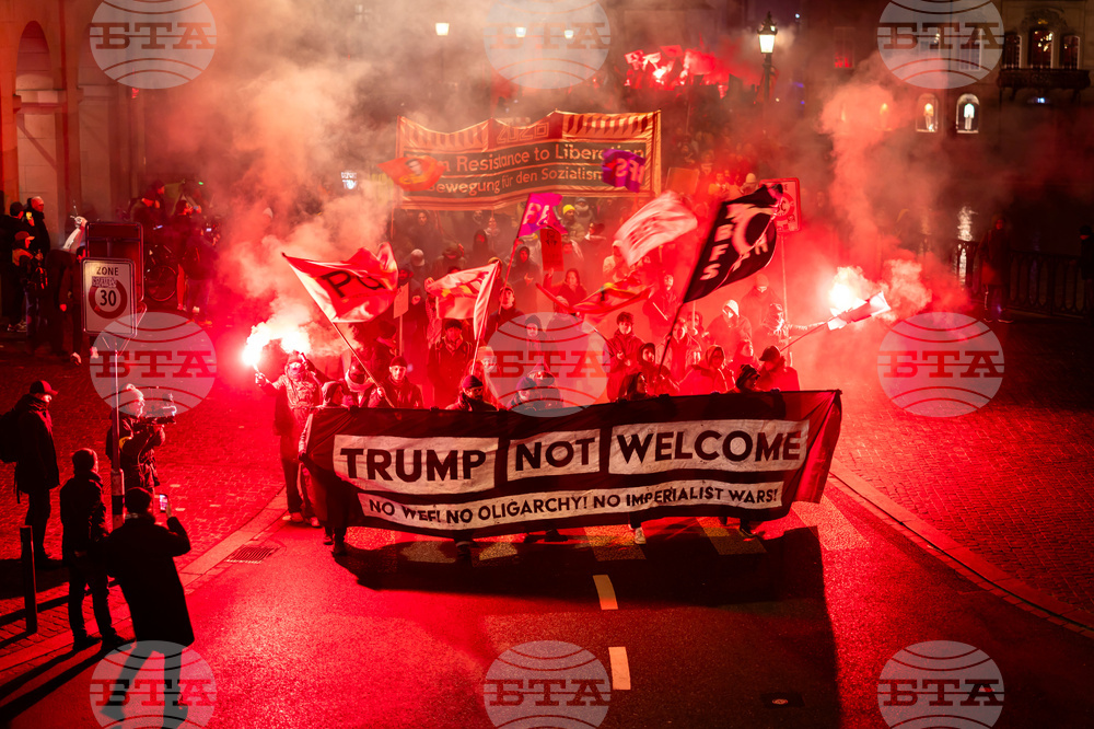 Протестиращи в Цюрих обявиха, че Тръмп "не е добре дошъл" в Швейцария