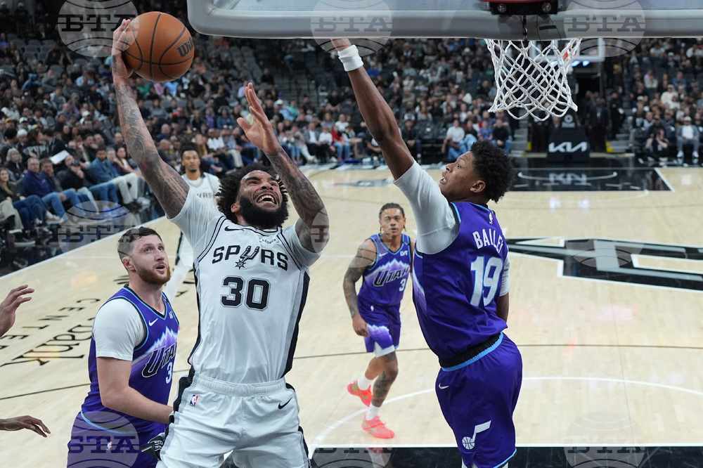 Jazz Spurs Basketball