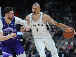 Jazz Spurs Basketball