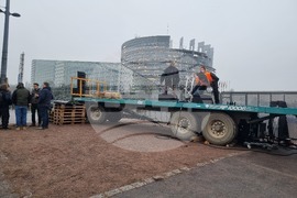 Франция - Страсбург - Европейски парламент - земеделци - протест