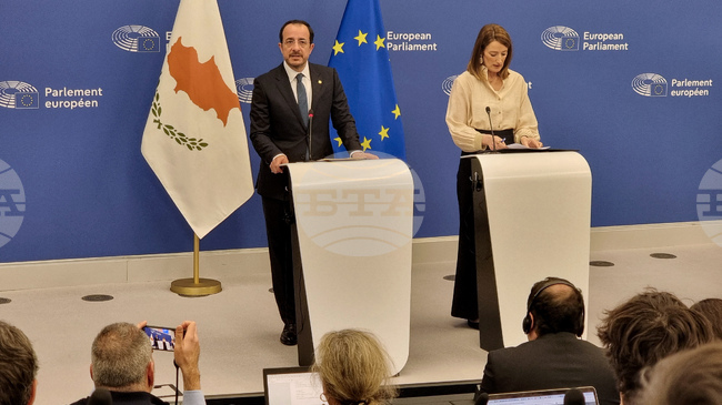Президентът на Кипър представи пред Европейския парламент приоритетите на кипърското председателство на Съвета на ЕС