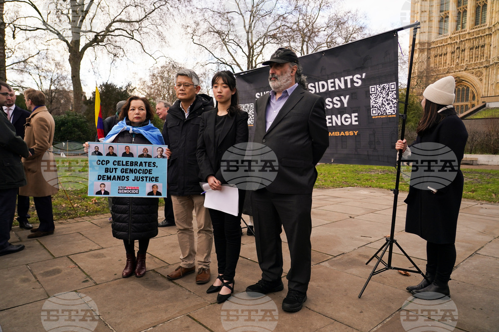Britain China Embassy Protest