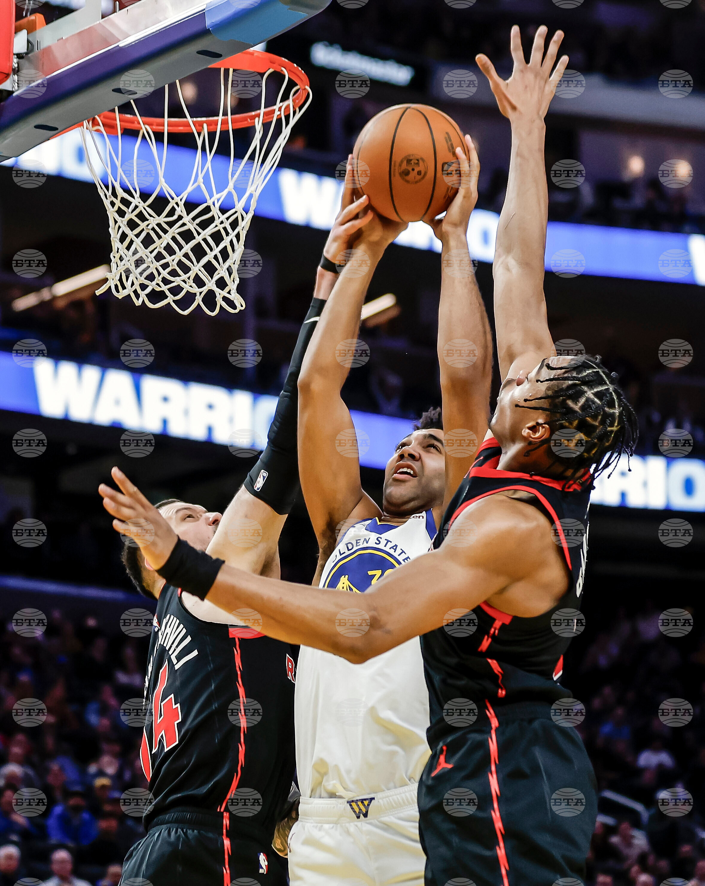 Raptors Warriors Basketball