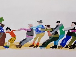 „Илюстрации към приказките на Николай Райнов“ от Любен Зидаров ще бъдат показани в изложба в София. Снимка: Галерия „Стубел“