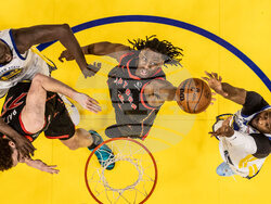 Raptors Warriors Basketball