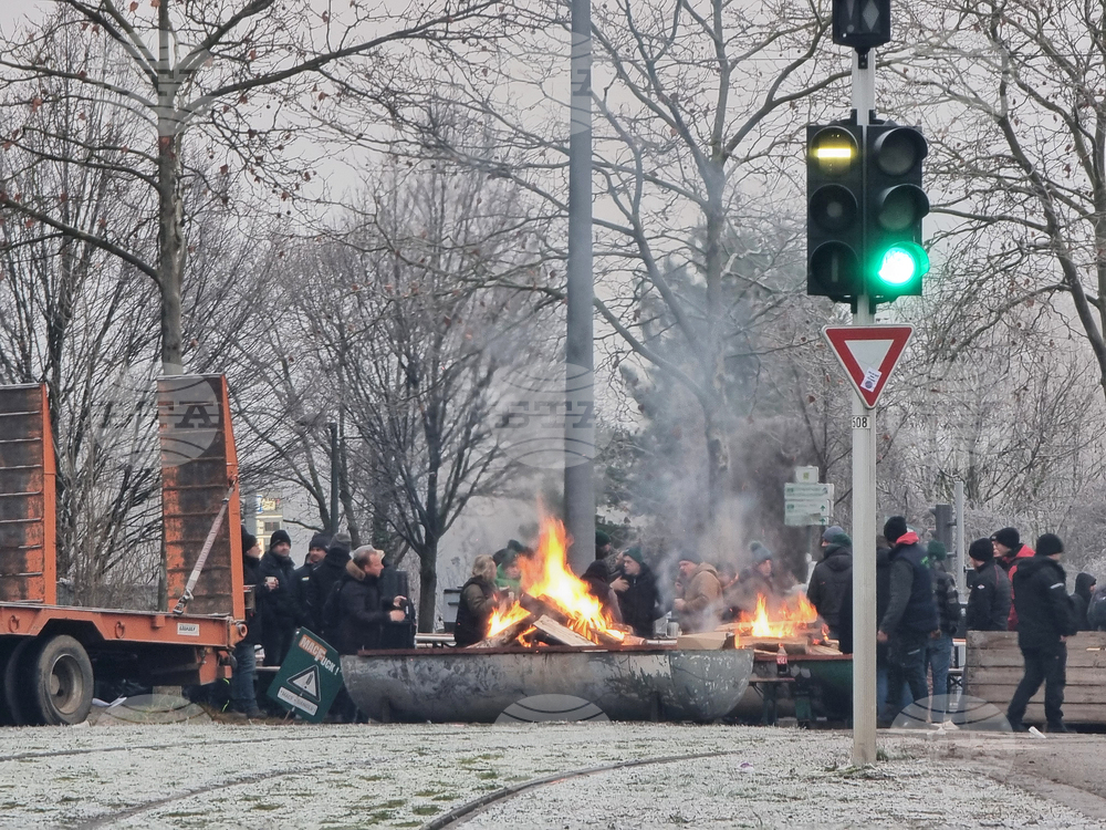 Франция - Страсбург - фермери - протест