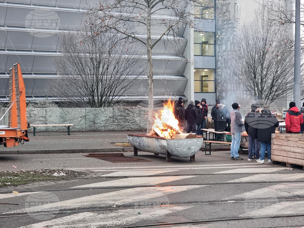 Франция - Страсбург - фермери - протест