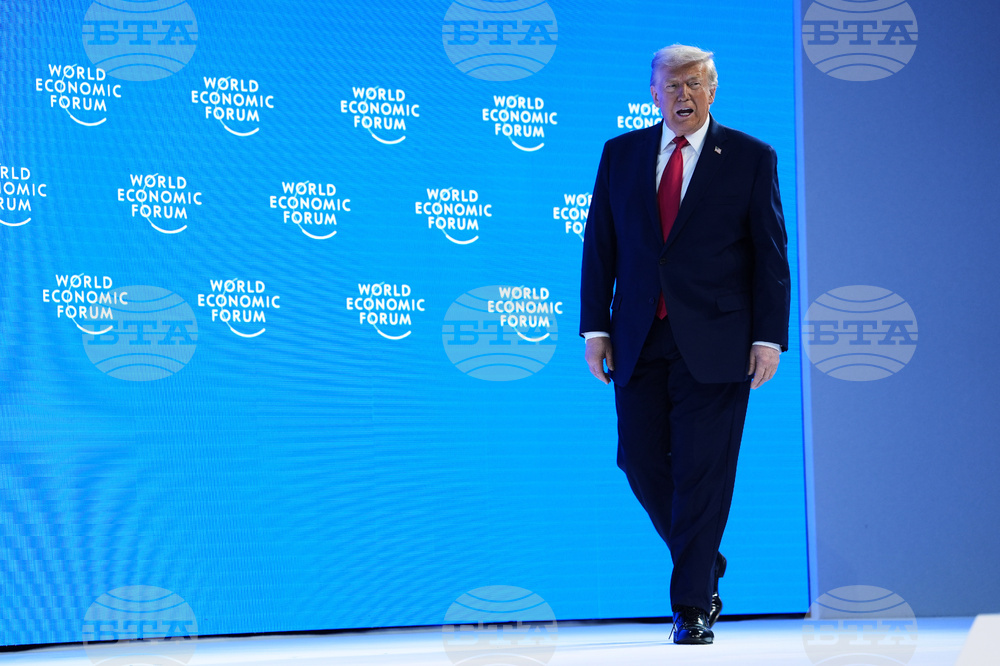 APTOPIX Switzerland Davos Trump