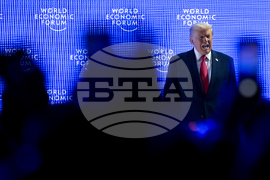 APTOPIX Switzerland Davos Trump