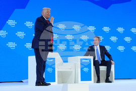 APTOPIX Switzerland Davos Trump