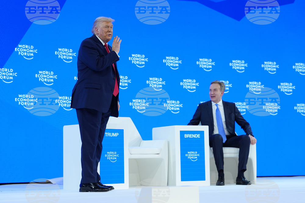 APTOPIX Switzerland Davos Trump