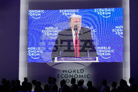 APTOPIX Switzerland Davos Trump
