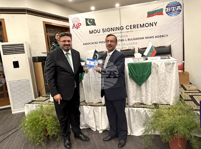 Пакистан - БТА и националната новинарска агенция на Пакистан АПП подписаха договор за обмяна на новини