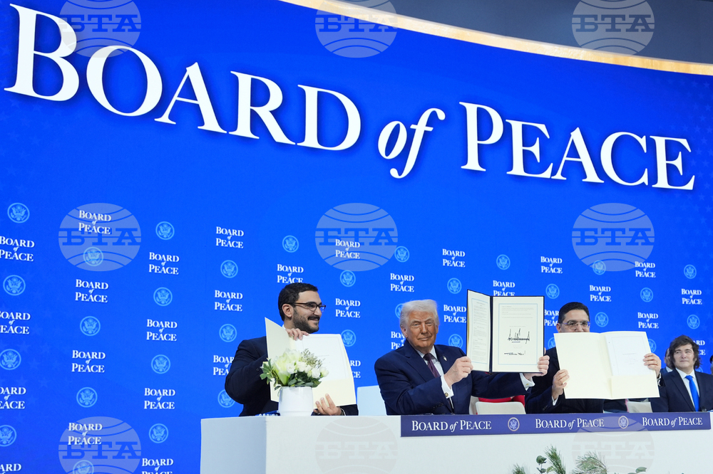 APTOPIX Switzerland Davos Trump