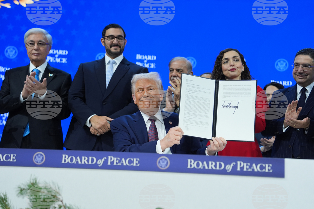 APTOPIX Switzerland Davos Trump