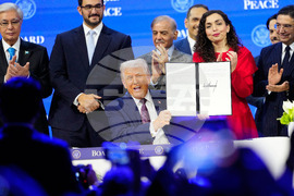 APTOPIX Switzerland Davos Trump