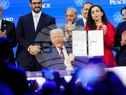 APTOPIX Switzerland Davos Trump